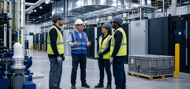 EHS consultant conducting a contractor safety inspection