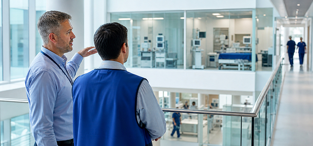 Healthcare - 2 Healthcare facility interior subject to EHS compliance requirements