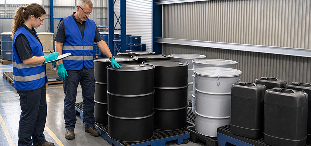 Metal Finishing Facilities - 05 Metal finishing facility worker operating plating equipment