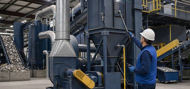 Recycled - 6 Industrial recycling facility conveyor and sorting equipment